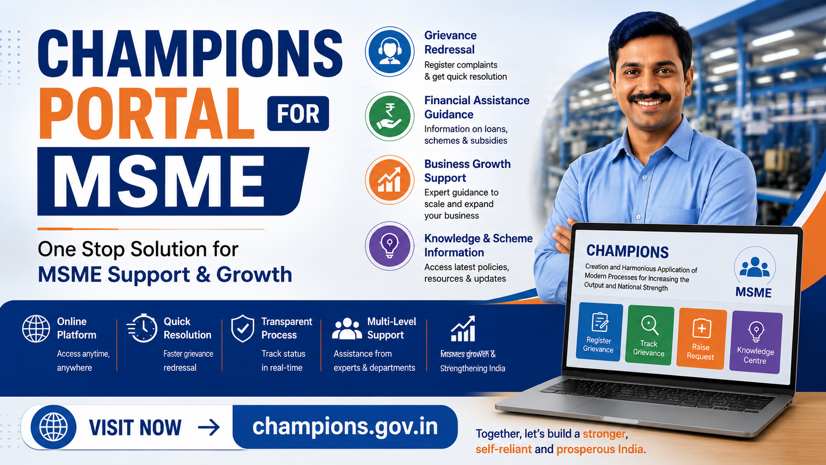 CHAMPIONS Portal for MSME | MSME Champions | MSME सहायता पोर्टल